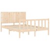 Cadre de lit sans matelas 140x200 cm bois massif de pin 