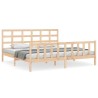 Cadre de lit sans matelas bois de pin massif 