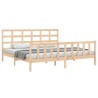 Cadre de lit sans matelas bois de pin massif 