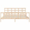 Cadre de lit sans matelas bois de pin massif 