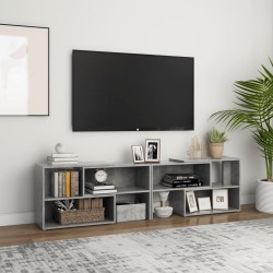 Meuble TV Gris béton 149x30x52 cm Bois d'ingénierie 
