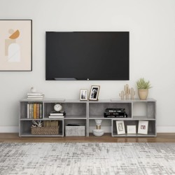 Meuble TV Gris béton 149x30x52 cm Bois d'ingénierie 