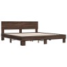 Cadre de lit sans matelas chêne marron 200x200 cm 
