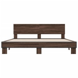 Cadre de lit sans matelas chêne marron 200x200 cm 