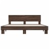 Cadre de lit sans matelas chêne marron 200x200 cm 