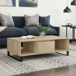 Table basse chêne sonoma 104x60x35 cm bois d'ingénierie 