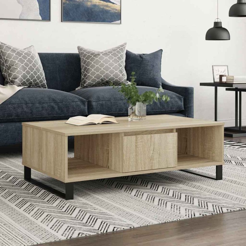 Table basse chêne sonoma 104x60x35 cm bois d'ingénierie Table basse chêne sonoma 104x60x35 cm bois d'ingénierie