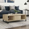 Table basse chêne sonoma 104x60x35 cm bois d'ingénierie 