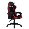 Fauteuil de jeux vidéo avec LED RVB Bordeaux et noir Similicuir 