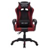 Fauteuil de jeux vidéo avec LED RVB Bordeaux et noir Similicuir 