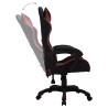Fauteuil de jeux vidéo avec LED RVB Bordeaux et noir Similicuir 