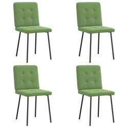 Chaises à manger lot de 4 vert clair velours 