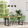 Chaises à manger lot de 4 vert clair velours 
