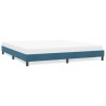 Cadre de lit sans matelas bleu foncé 180x220 cm velours 