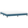Cadre de lit sans matelas bleu foncé 180x220 cm velours 