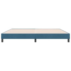 Cadre de lit sans matelas bleu foncé 180x220 cm velours 