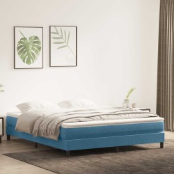 Sommier à lattes de lit sans matelas bleu foncé 180x220 cm 