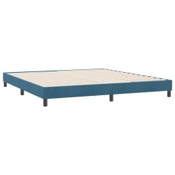 Sommier à lattes de lit sans matelas bleu foncé 180x220 cm 