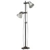 Lampadaire avec 2 abat-jour Argenté E27 Fonte 