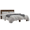 Cadre de lit sans matelas chêne fumé 140x200 cm 
