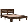 Cadre de lit sans matelas chêne fumé 140x200 cm 