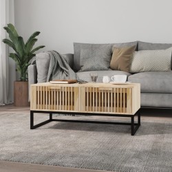 Table basse 80x40x35 cm Bois d'ingénierie et fer 