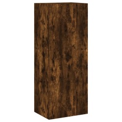 Meuble TV mural chêne fumé 40,5x30x102 cm bois d'ingénierie 
