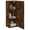 Meuble TV mural chêne fumé 40,5x30x102 cm bois d'ingénierie 
