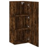 Meuble TV mural chêne fumé 40,5x30x102 cm bois d'ingénierie 