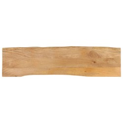 Dessus de table 160x40x2,5 cm bord vivant bois massif manguier 
