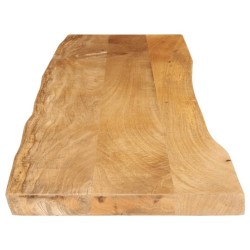 Dessus de table 160x40x2,5 cm bord vivant bois massif manguier 