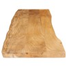 Dessus de table 160x40x2,5 cm bord vivant bois massif manguier 
