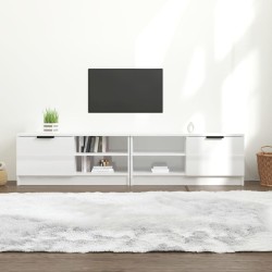 Meubles TV 2 pcs Blanc brillant 80x35x36,5 cm Bois d'ingénierie 