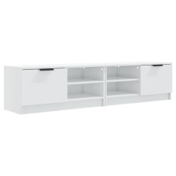 Meubles TV 2 pcs Blanc brillant 80x35x36,5 cm Bois d'ingénierie 