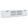 Meubles TV 2 pcs Blanc brillant 80x35x36,5 cm Bois d'ingénierie 