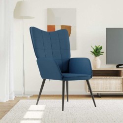 Chaise de relaxation Bleu Tissu 