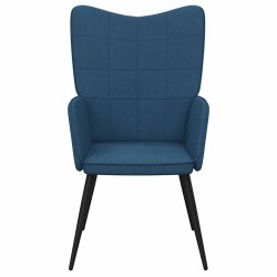 Chaise de relaxation Bleu Tissu 