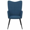 Chaise de relaxation Bleu Tissu 