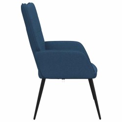 Chaise de relaxation Bleu Tissu 