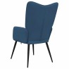 Chaise de relaxation Bleu Tissu 