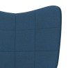 Chaise de relaxation Bleu Tissu 