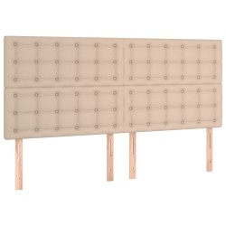 Têtes de lit 4 pcs Cappuccino 100x5x78/88 cm Similicuir 