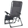 Chaises pliables de terrasse lot de 2 Gris Textilène 
