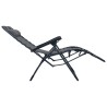 Chaises pliables de terrasse lot de 2 Gris Textilène 