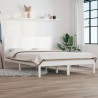 Cadre de lit sans matelas blanc 120x190 cm bois massif 