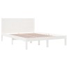 Cadre de lit sans matelas blanc 120x190 cm bois massif 