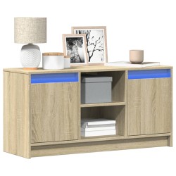 Meuble TV avec LED chêne sonoma 100x34x50 cm bois d'ingénierie 