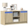 Meuble TV avec LED chêne sonoma 100x34x50 cm bois d'ingénierie 