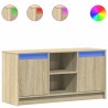 Meuble TV avec LED chêne sonoma 100x34x50 cm bois d'ingénierie 