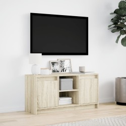 Meuble TV avec LED chêne sonoma 100x34x50 cm bois d'ingénierie 